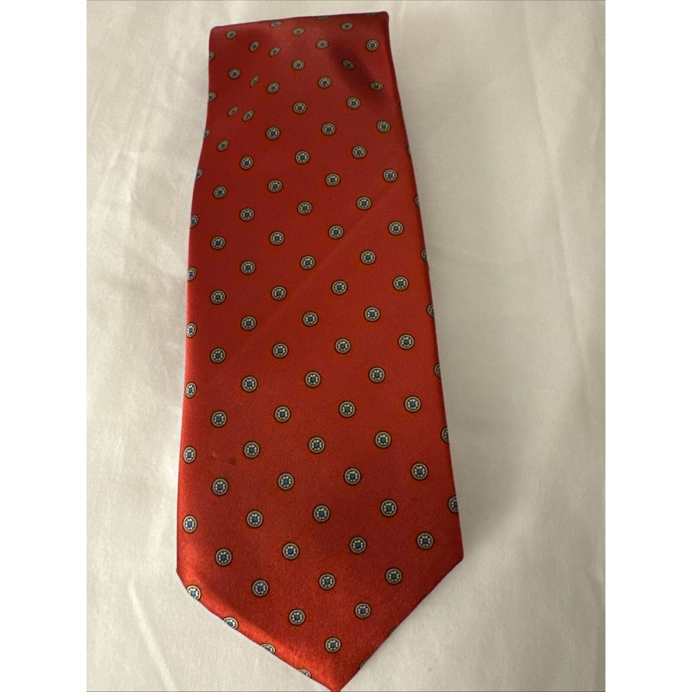 Etienne Aigner Red Men's 100% Silk Neck Tie Made In Italy Vintage 3 Inch